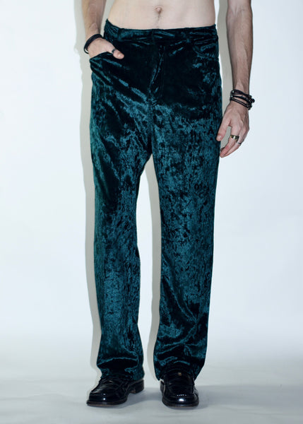 CRUZ 001 - Green Velour Trousers