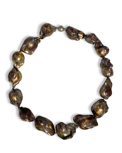 Multi-Colored Baroque Pearl Necklace